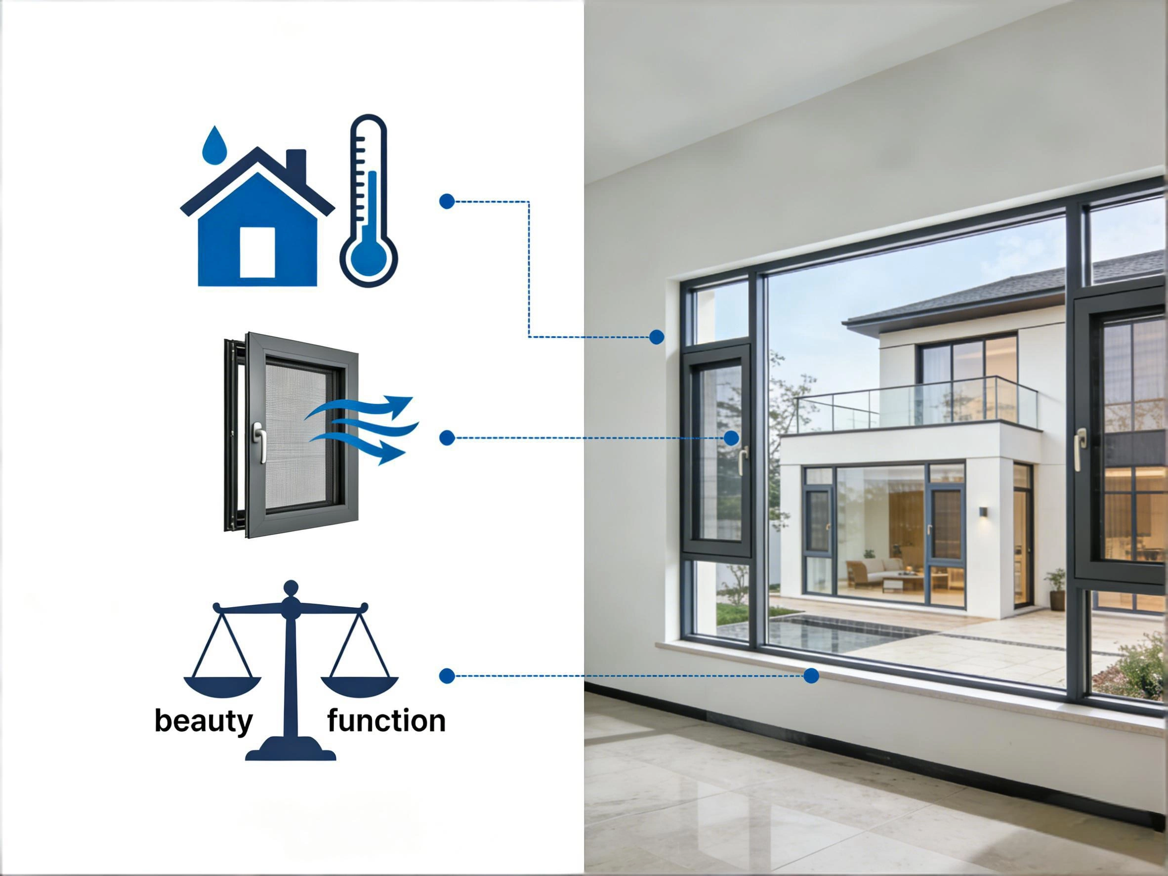 Aluminum flush windows
