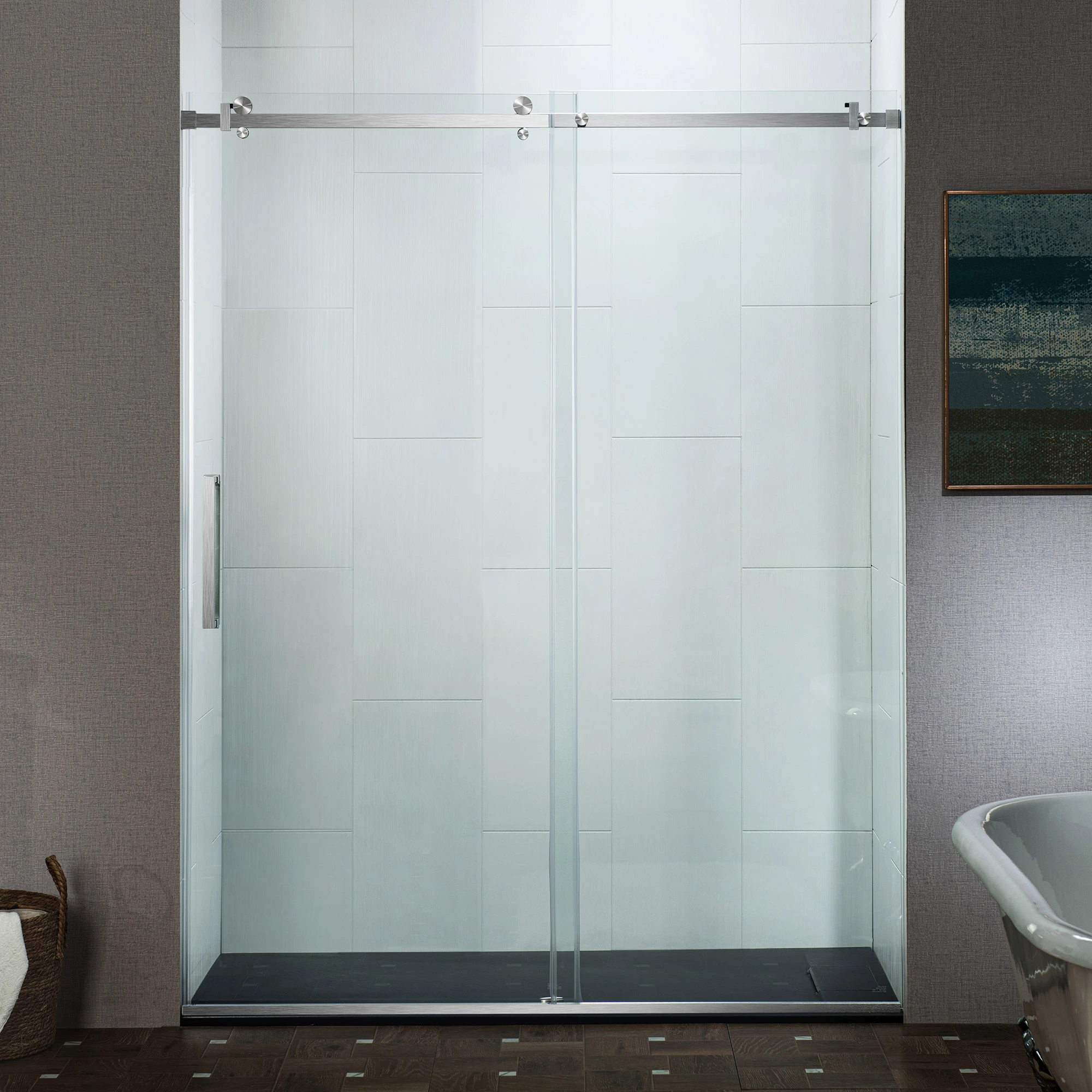 Single Sliding Frameless Shower Door