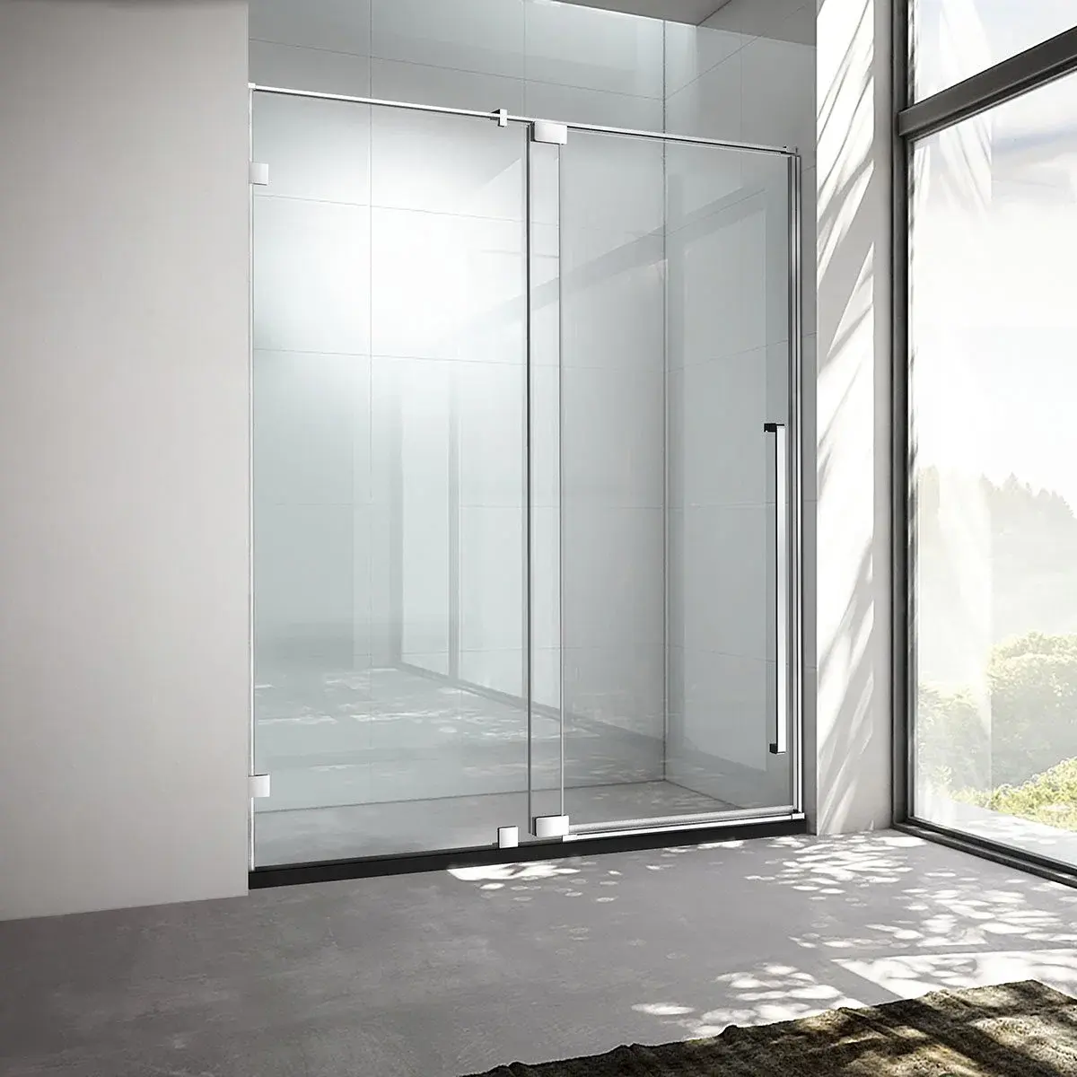 Frameless Swing Glass Shower Door Frameless Swing Glass Shower Door