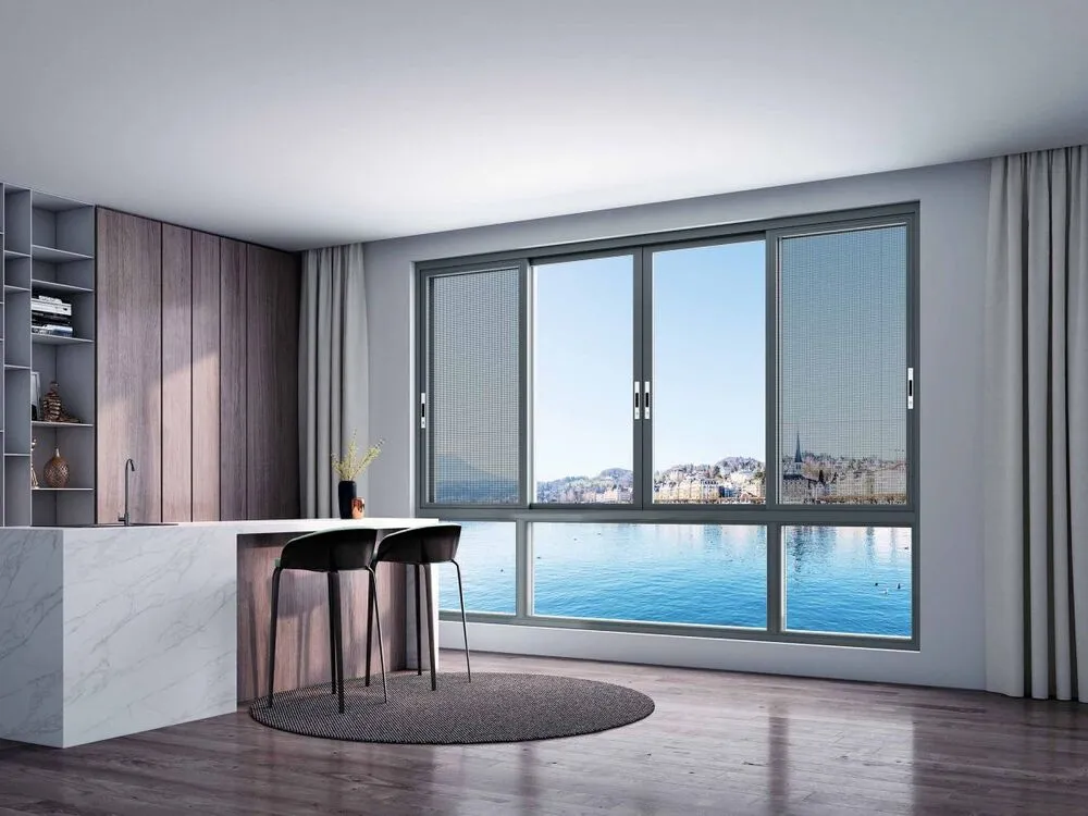 aluminum 3 track sliding window