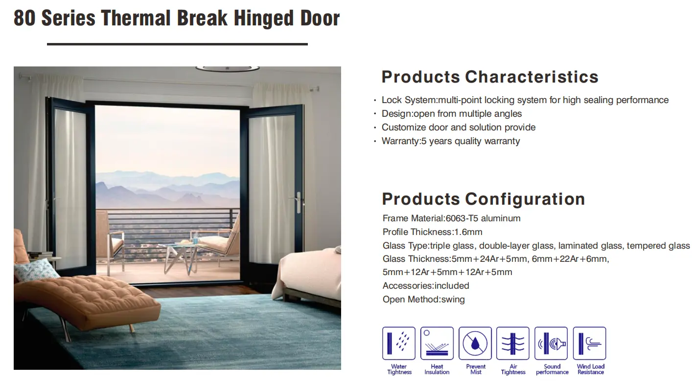 Double Aluminum Swing Door