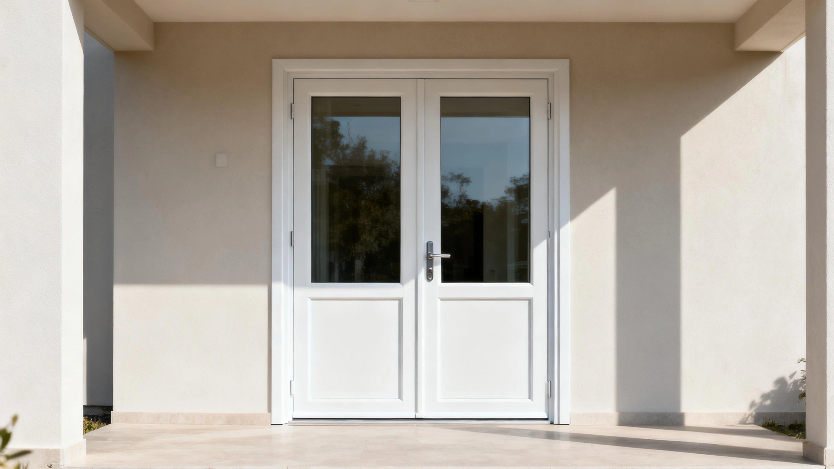 composite UPVC front entrance door on a residential house composite UPVC front entrance door on a residential house