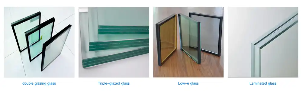 Aluminum flush windows glass