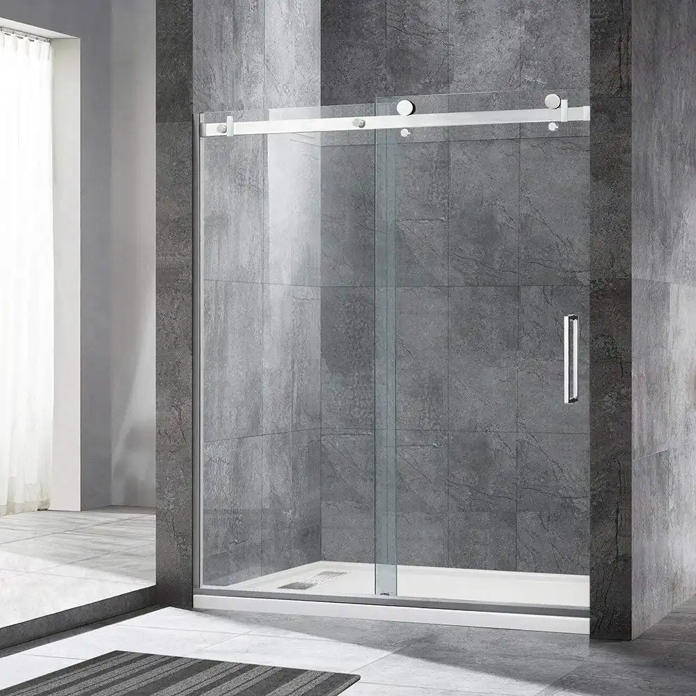 single sliding frameless shower door single sliding frameless shower door