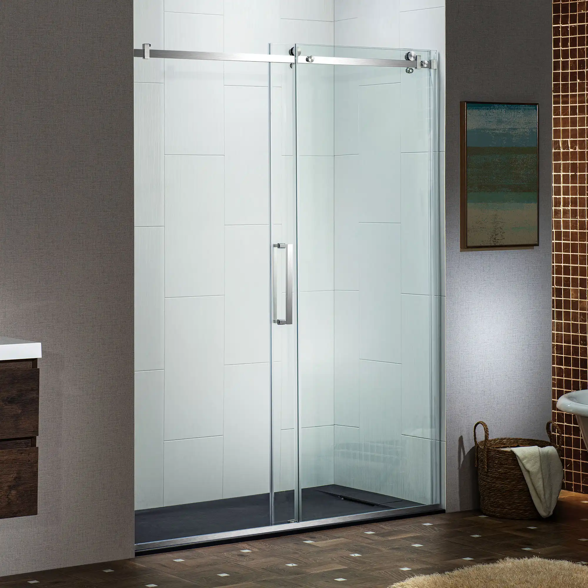 single sliding frameless shower door single sliding frameless shower door