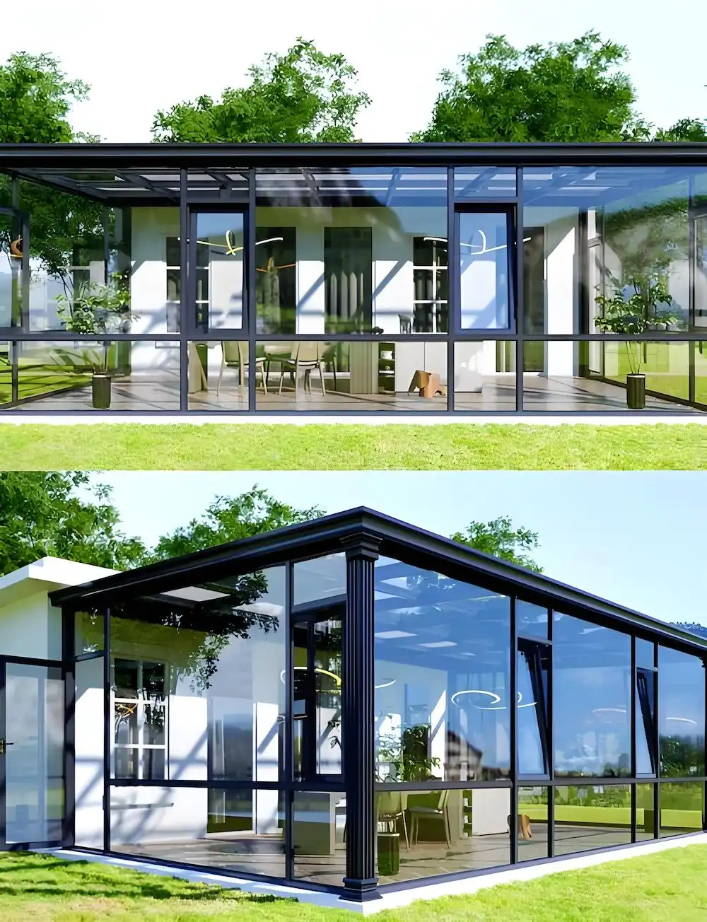 Aluminium glass conservatory Aluminium glass conservatory