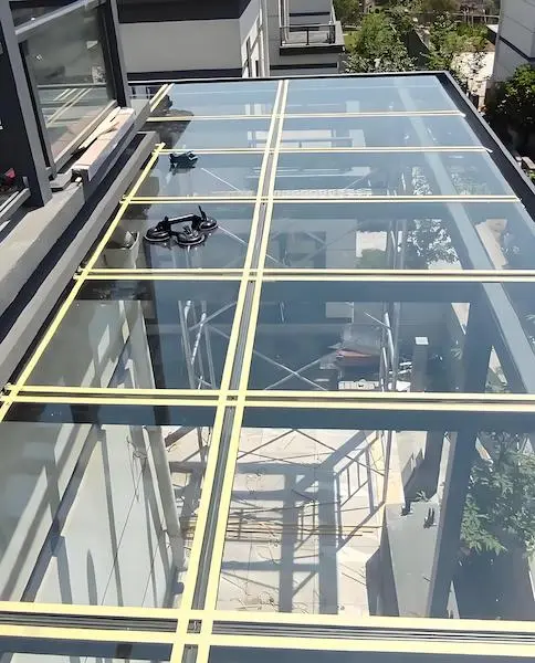 Aluminium lean to glass roof Aluminium lean to glass roof