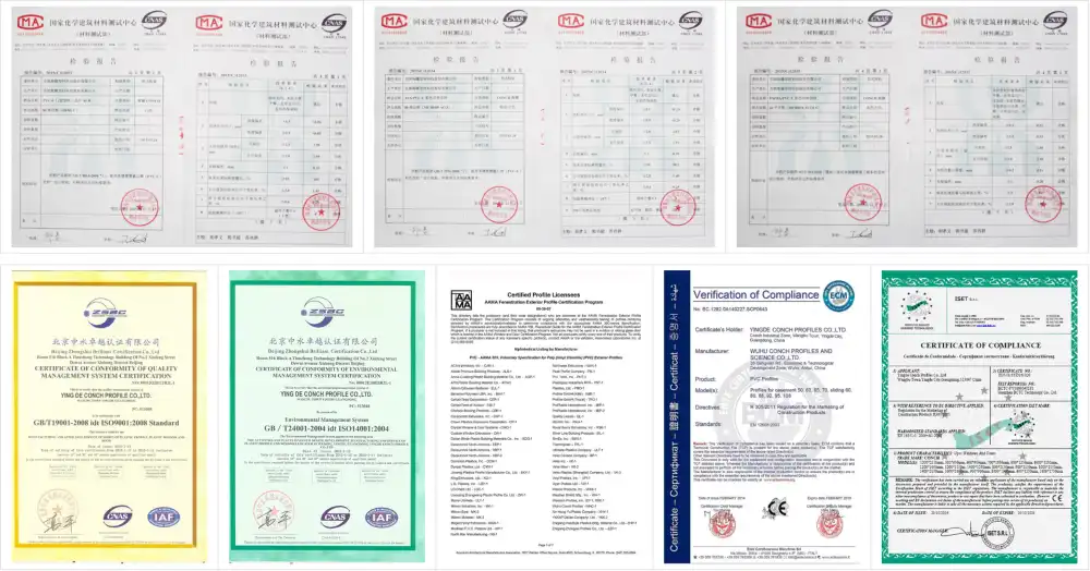 flush sash aluminium windows certificate