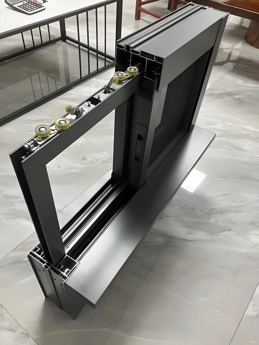 aluminum two track sliding window